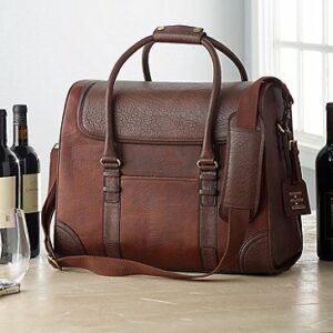 The Ultimate Party Store - 6-Bottle Leather Wine Bag