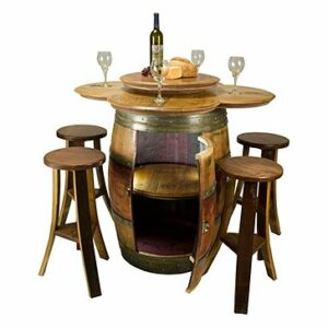 The Ultimate Party Store - Barrel Table with Storage and 4 Stools