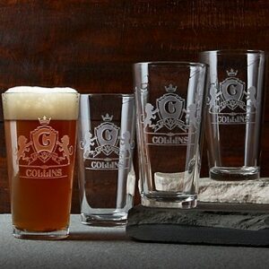 The Ultimate Party Store - Family Crest Beer Glasses