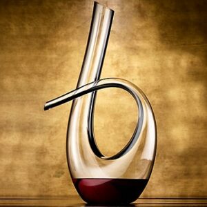 The Ultimate Party Store - Wine Art Series Silhouette Black Stripe Decanter