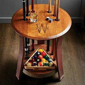 The Ultimate Party Store - Wine Barrel Pool Cue Rack