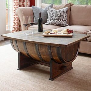 The Ultimate Party Store - Vintage Oak Whiskey Barrel Coffee Table