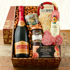 Wine Fruit Gift Baskets Bubbly & Brie