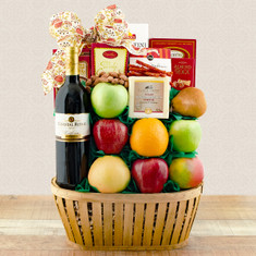Wine Fruit Gift Basket Talk of the Town